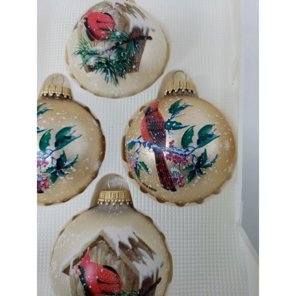 Krebs Christmas Ornaments Cardinals Woodland Accent Collection VTG Excellent - Picture 15 of 16